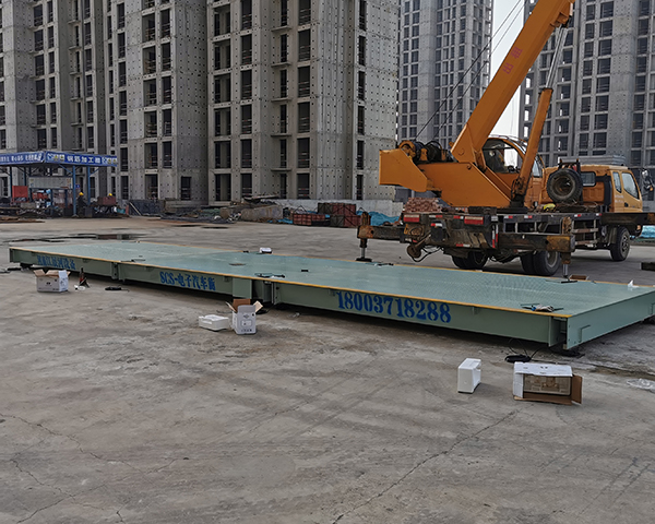 鄭州中牟中鐵建工3/16米電子汽車衡安裝調(diào)試完畢！