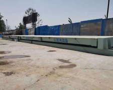 鄭州中牟3/16米100噸高強鋼地磅加鋼基礎安裝